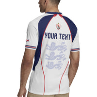 Custom England 2026 World Football Rugby Jersey Come On Three Lions