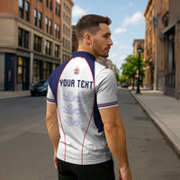 Custom England 2026 World Football Zipper Polo Shirt Come On Three Lions