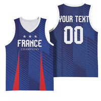Custom France 2026 World Football Basketball Jersey Les Bleus Go 3rd Champions