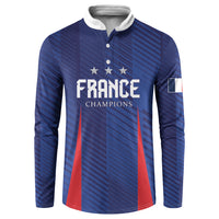 Custom France 2026 World Football Button Sweatshirt Les Bleus Go 3rd Champions