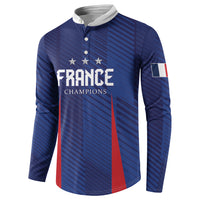 Custom France 2026 World Football Button Sweatshirt Les Bleus Go 3rd Champions