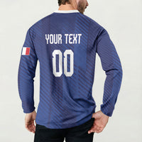 Custom France 2026 World Football Button Sweatshirt Les Bleus Go 3rd Champions