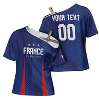 Custom France 2026 World Football Cross Shoulder Shirt Les Bleus Go 3rd Champions