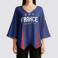 Custom France 2026 World Football Kimono Sleeve Blouse Les Bleus Go 3rd Champions