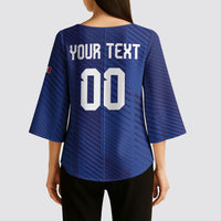 Custom France 2026 World Football Kimono Sleeve Blouse Les Bleus Go 3rd Champions
