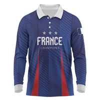 Custom France 2026 World Football Long Sleeve Polo Shirt Les Bleus Go 3rd Champions