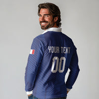 Custom France 2026 World Football Long Sleeve Polo Shirt Les Bleus Go 3rd Champions