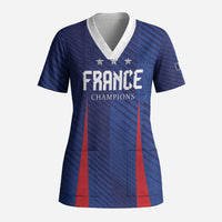 Custom France 2026 World Football Scrub Top Les Bleus Go 3rd Champions