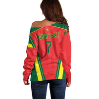 Custom Portugal 2026 World Football Off Shoulder Sweater Selecao das Quinas