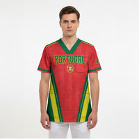 Custom Portugal 2026 World Football Scrub Top Selecao das Quinas