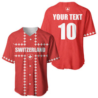 Custom Switzerland 2026 World Football Baseball Jersey Rossocrociati Go Champions