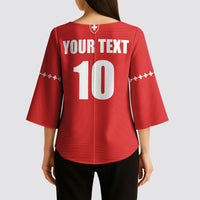 Custom Switzerland 2026 World Football Kimono Sleeve Blouse Rossocrociati Go Champions