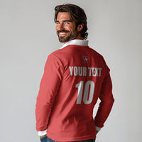 Custom Switzerland 2026 World Football Long Sleeve Polo Shirt Rossocrociati Go Champions