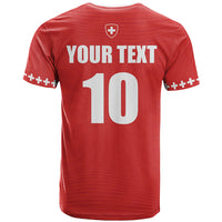 Custom Switzerland 2026 World Football T Shirt Rossocrociati Go Champions
