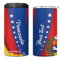 Personalized Venezuela 4 in 1 Can Cooler Tumbler Dios y Federacion Curve Star - Wonder Print Shop