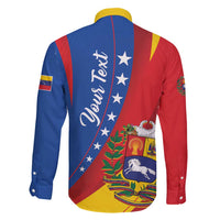 Personalized Venezuela Family Matching Long Sleeve Bodycon Dress and Hawaiian Shirt Dios y Federacion Curve Star - Wonder Print Shop