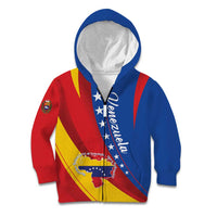 Personalized Venezuela Kid Hoodie Dios y Federacion Curve Star - Wonder Print Shop