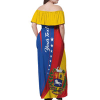 Personalized Venezuela Off Shoulder Maxi Dress Dios y Federacion Curve Star - Wonder Print Shop