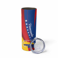 Personalized Venezuela Skinny Tumbler Dios y Federacion Curve Star - Wonder Print Shop