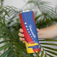 Personalized Venezuela Skinny Tumbler Dios y Federacion Curve Star - Wonder Print Shop
