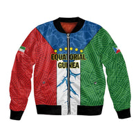 Personalized Equatorial Guinea Bomber Jacket Unidad Paz Justicia - Wonder Print Shop