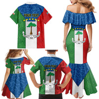 Personalized Equatorial Guinea Family Matching Mermaid Dress and Hawaiian Shirt Unidad Paz Justicia - Wonder Print Shop