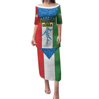 Personalized Equatorial Guinea Family Matching Puletasi and Hawaiian Shirt Unidad Paz Justicia - Wonder Print Shop