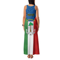 Personalized Equatorial Guinea Family Matching Tank Maxi Dress and Hawaiian Shirt Unidad Paz Justicia - Wonder Print Shop