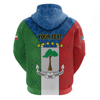 Personalized Equatorial Guinea Hoodie Unidad Paz Justicia - Wonder Print Shop