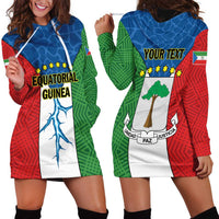 Personalized Equatorial Guinea Hoodie Dress Unidad Paz Justicia - Wonder Print Shop