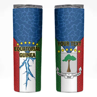 Personalized Equatorial Guinea Skinny Tumbler Unidad Paz Justicia - Wonder Print Shop