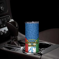 Personalized Equatorial Guinea Skinny Tumbler Unidad Paz Justicia - Wonder Print Shop