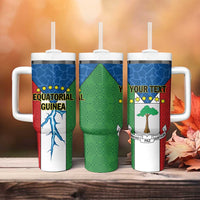 Personalized Equatorial Guinea Tumbler With Handle Unidad Paz Justicia - Wonder Print Shop