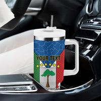 Personalized Equatorial Guinea Tumbler With Handle Unidad Paz Justicia - Wonder Print Shop
