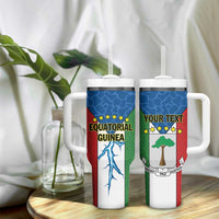 Personalized Equatorial Guinea Tumbler With Handle Unidad Paz Justicia - Wonder Print Shop