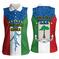 Personalized Equatorial Guinea Women Sleeveless Polo Shirt Unidad Paz Justicia - Wonder Print Shop