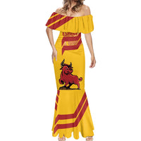 Personalized Spain Mermaid Dress Spanish Fighting Bull - Wonder Print Shop