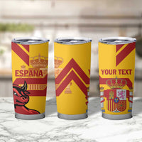 Personalized Spain Tumbler Cup Spanish Fighting Bull - Wonder Print Shop