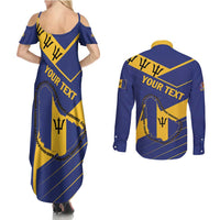 Personalized Barbados Couples Matching Summer Maxi Dress and Long Sleeve Button Shirt Pride and Industry - Wonder Print Shop