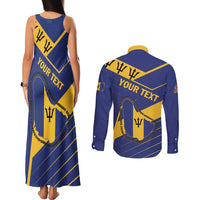 Personalized Barbados Couples Matching Tank Maxi Dress and Long Sleeve Button Shirt Pride and Industry - Wonder Print Shop