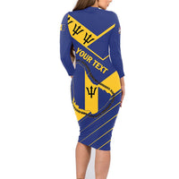 Personalized Barbados Family Matching Long Sleeve Bodycon Dress and Hawaiian Shirt Pride and Industry - Wonder Print Shop