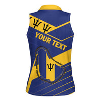 Personalized Barbados Women Sleeveless Polo Shirt Pride and Industry - Wonder Print Shop