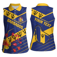 Personalized Barbados Women Sleeveless Polo Shirt Pride and Industry - Wonder Print Shop