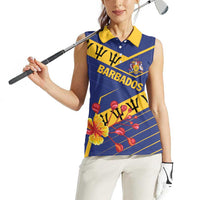 Personalized Barbados Women Sleeveless Polo Shirt Pride and Industry - Wonder Print Shop
