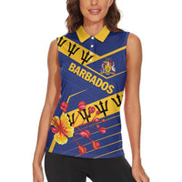 Personalized Barbados Women Sleeveless Polo Shirt Pride and Industry - Wonder Print Shop