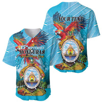Personalized Honduras Independence Day 1821 Baseball Jersey Libre Soberana e Independiente - Wonder Print Shop
