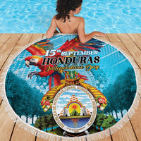 Honduras Independence Day 1821 Beach Blanket Libre Soberana e Independiente - Wonder Print Shop