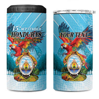 Personalized Honduras Independence Day 1821 4 in 1 Can Cooler Tumbler Libre Soberana e Independiente - Wonder Print Shop