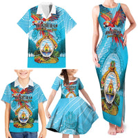 Personalized Honduras Independence Day 1821 Family Matching Tank Maxi Dress and Hawaiian Shirt Libre Soberana e Independiente - Wonder Print Shop