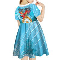 Personalized Honduras Independence Day 1821 Kid Short Sleeve Dress Libre Soberana e Independiente - Wonder Print Shop